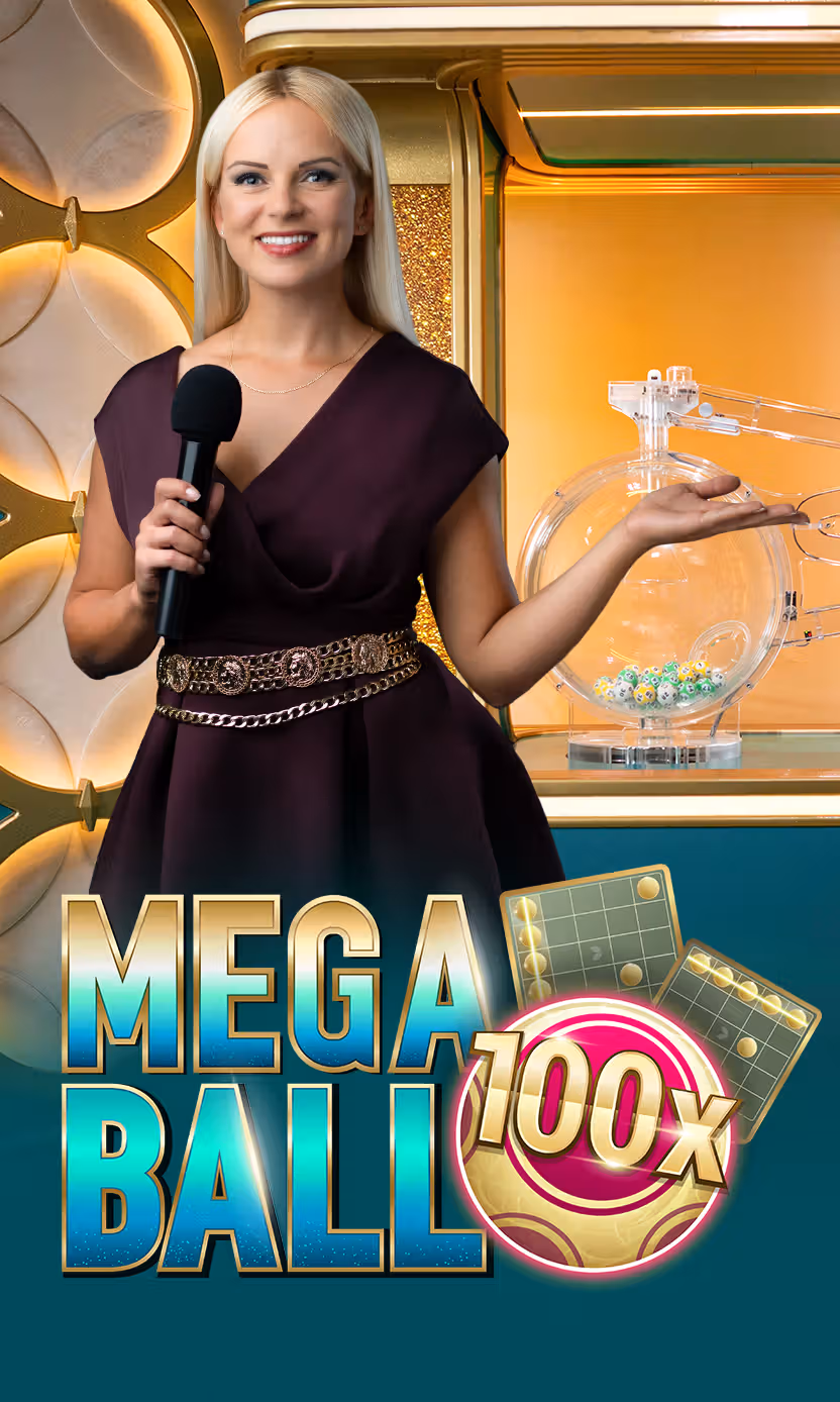 Mega Ball — Live-Lotterie mit Multiplikatoren bis 1.000x von Evolution Gaming im Vodds Casino